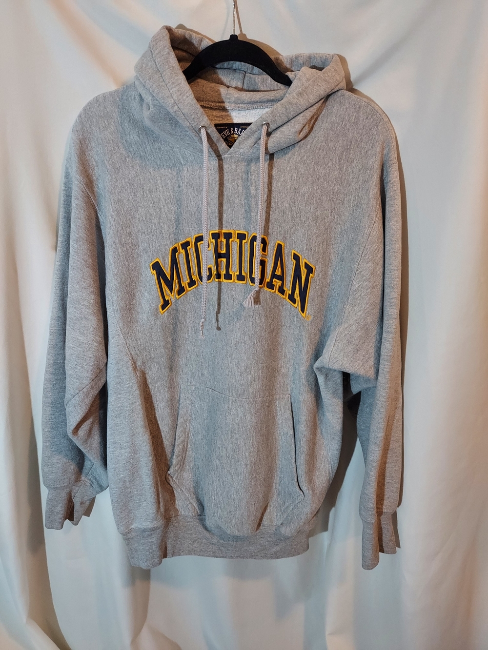 Vintage Steve & Barry's Michigan Wolverines Hoodie Gray Embroidered Arch M